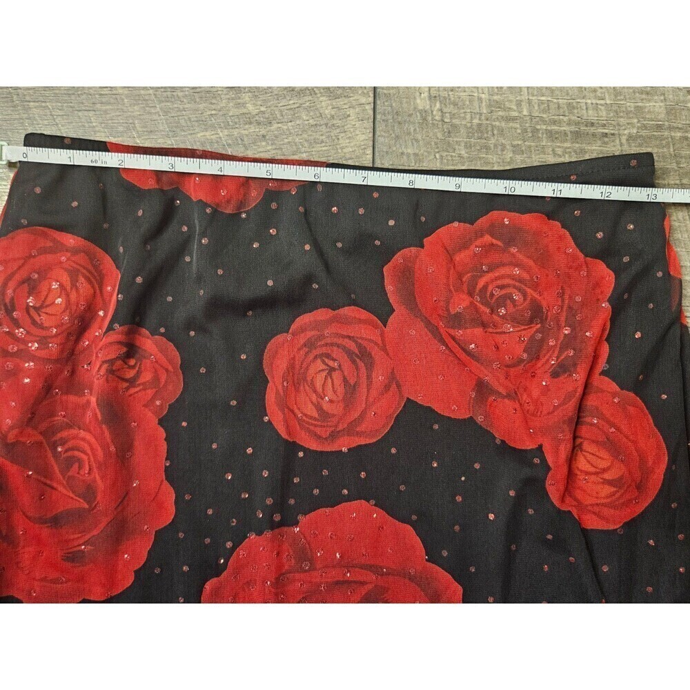 IZ Byer California Vintage Rose Ruffle Skirt - Picture 8 of 8